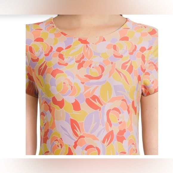 No Boundaries Juniors Multicolor Floral Print Colorful Side Ruched Midi … - Picture 6 of 10